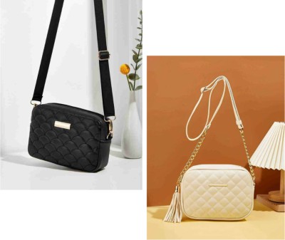 Cleto Black Sling Bag FT-2STR-BLACK-BEIGE_15