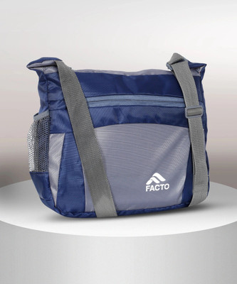 facto Blue, Grey Sling Bag blue, grey Men & Women Sling Bag - Extra Spacious