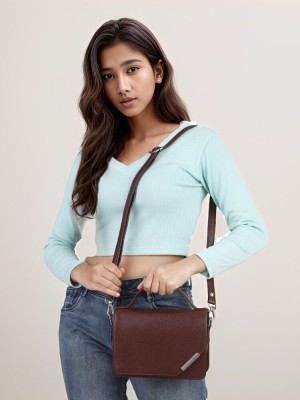 toteteca Brown Sling Bag Formal Sling Bag