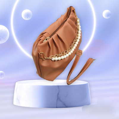 TrendStore Tan Sling Bag Crossbody sling Bag with Chain strap side Bag for Women