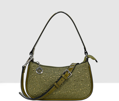 ESBEDA Green Sling Bag Dazzling Stud Sling Bag