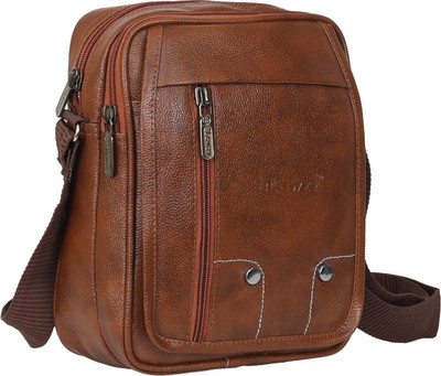 Blowzy Bags Tan Hand-held Bag Cross body messenger travel Sling Messenger Bag One Side Men & Women Sling Bag