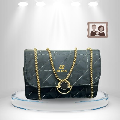 Bliss Black Sling Bag Black attractive unique aesthetic sling bag women pu leather