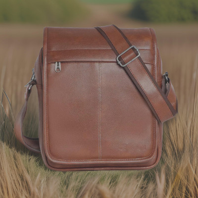 Shivra Tan Sling Bag Men Sling Bag extra large (S-11*8.5*3)