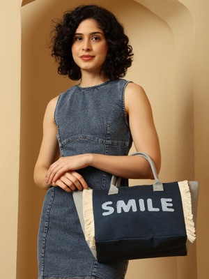 ENSAC Women White, Blue Tote