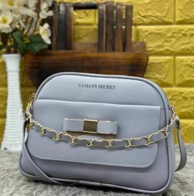 GrabOn Blue Sling Bag chain design sling bag