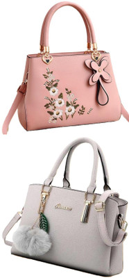 EpicAngle Pink, Grey Sling Bag STYLISH WOMEN SLING BAG(Pack of 2)