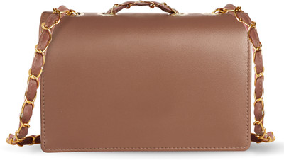 JPEnterprises Brown Sling Bag Brown Designer Faux Leather Handbag For Women And Girls JP-HB46