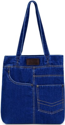 Zainto Blue Shoulder Bag denim tote bag