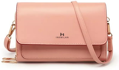 INKMILAN Pink Sling Bag Exquisite Crossbody Handbag for Women, Mini Messenger Shoulder Bag Travel Purse