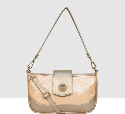 ESBEDA Gold Sling Bag Snake Print Sling Bag
