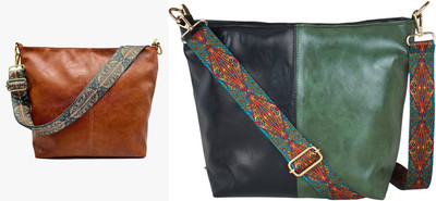 Dakota Brown, Green, Black Sling Bag SKU05(Pack of 2)