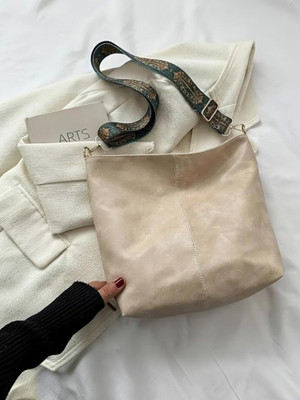 HaveGlam Beige Messenger Bag Trendy Korean style Shoulders Bags