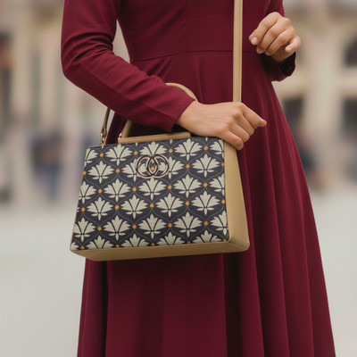 LIKE STYLE Multicolor Sling Bag Boxy Canvas Sling Bag with Ethnic Pattern & Detachable Strap