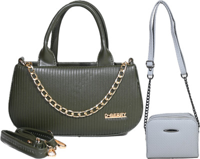 Despacito Grey, Green Sling Bag DESP21-754-Grey(Pack of 2)