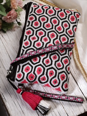 Anekaant Pink, Black Sling Bag Kooky