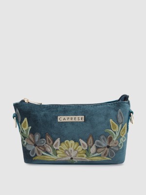 Caprese Green Sling Bag TRESNA EMBROIDERY SLING GREEN HANDBAG