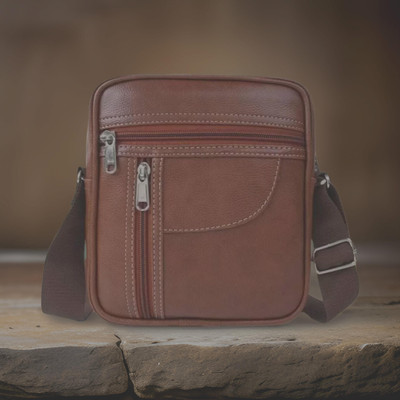 house of common Tan Sling Bag Men Sling Bag extra large