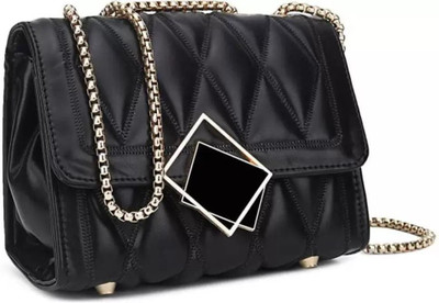 THRIFTY Black Sling Bag Stylish Sling Bag For Women's/Girls