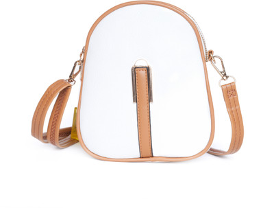 santorini White Sling Bag Nove Mini Crossbody Bag Small Shoulder Purse with Compartments