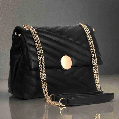 VITON Black Sling Bag Monarque Prestige Élitaire Quilted Luxe Masterpiece Handbag