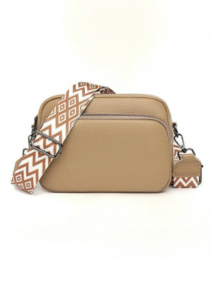 accomade Multicolor Sling Bag Small Crossbody Bag with Wide Guitar Strap with back & front Zipper Pocket
