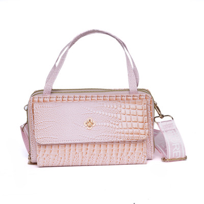 santorini Clear Sling Bag CrocoCharm PU Leather Mini Sling Bag for Women
