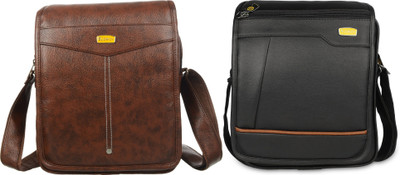 Blowzy Black, Brown Sling Bag Crossbody(Pack of 2)