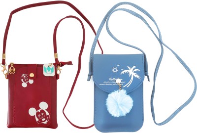 Mahabal Maroon, Blue Sling Bag combo of 2 sling & sling for girl & women(Pack of 2)