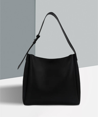 Shara Fashion Black Sling Bag full black rolar tote_10