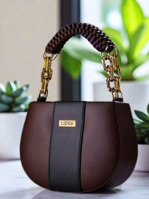 LIZIQI Brown Sling Bag Handbag DESIGNER TRENDY BAG FOR WOMEN LADIES PURSE SIDE BAG