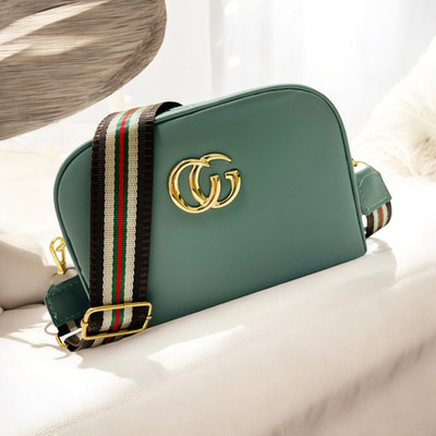 Skorpio Green Sling Bag Trendy Designer Zipper girls party Bag's