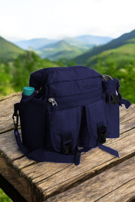 Wildmoda Blue Sling Bag AdventurePro Multi-Utility Waist & Sling Bag with Detachable Bottle Pocket