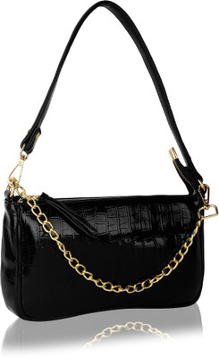 house of common Black Sling Bag HC_LC SR-DS01-CROX-BLACK