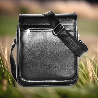Shivra Black Sling Bag Men Sling Bag extra large (S-10*8.5*3)