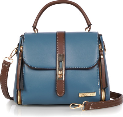 LUVOKSI Blue, Brown Sling Bag Cityeze