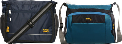 Blowzy Blue, Blue, Black Sling Bag College crossbody Travel Unisex Office Business Messenger Bag(Pack of 2)