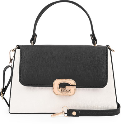 CLASKO White Hand-held Bag Handbag with Crossbody Sling Strap Ladies purse Stylish Shoulder Bag