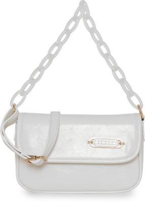 ESBEDA White Sling Bag Rectangular Flap Design Sling Bag