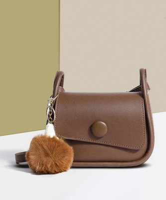 Pride Style Brown Sling Bag Trendy sling bag in unique shape