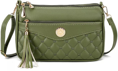 Silent Lady Green Sling Bag Women & Girls Side Sling Bag|One Side Sling|Shoulder Sling Bag|Crossbody Bag