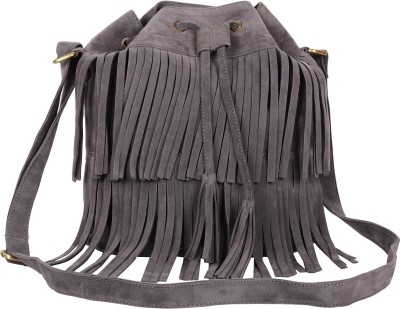 Lychee Bags Grey Sling Bag LBHBPU74GR