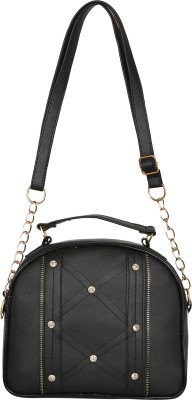 Lappee Black Sling Bag Stylish Leather Sling bag for women side Crossbody sling for Daily Travel