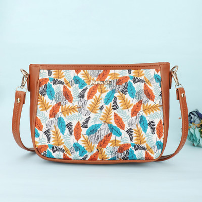 house of common Tan Sling Bag HC_LC PRNT-SLING-01-TAN