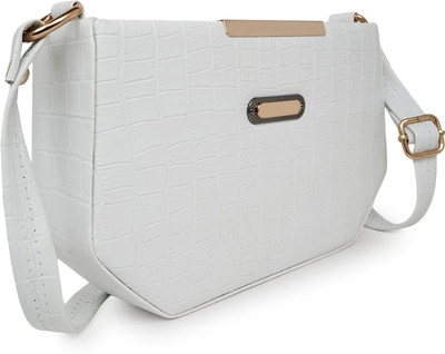 SPOTIC White Sling Bag Classic Unique Design Look Adjustable Strap Crossbody Hobo Sling Bag For Women