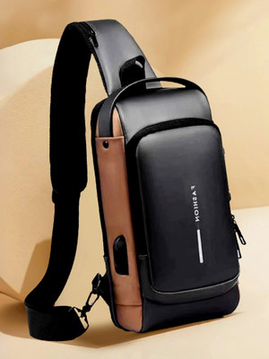 K.B.SALES Black, Brown Shoulder Bag Business Men Port