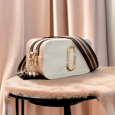 Jazzberry White Sling Bag Women Metal Zip Sling Bag