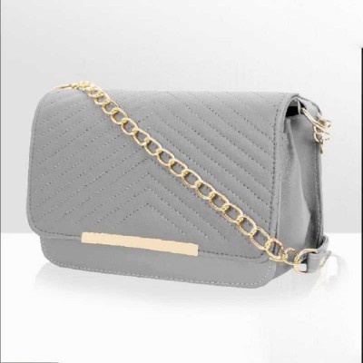 SAHAL FASHION Silver Sling Bag New Trend Party Wear Sling And Cross Body Bag