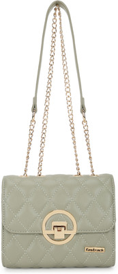 Fastrack Green Sling Bag Quilted
