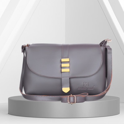 Leather Land Grey Sling Bag Gorgeous TRISHUL Sling in Modern Grey